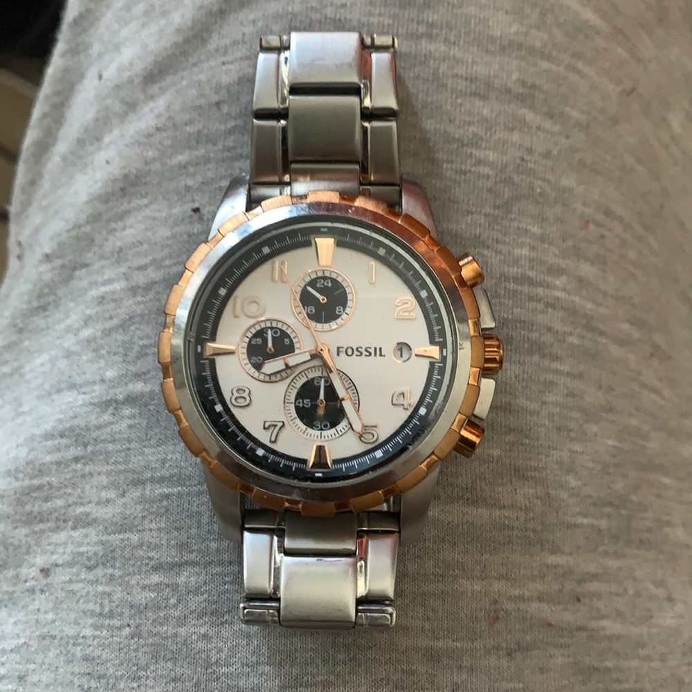 Fossil silver watch